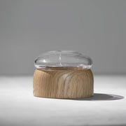 ChiCura Copenhagen Boletus Oak/Clear Glass, w. 12 cm Living / Containers & Vases Oak