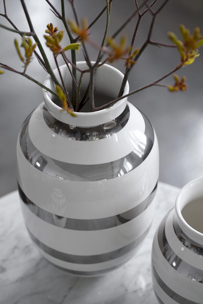 Kähler-Omaggio-Vase-Silver-12.2"