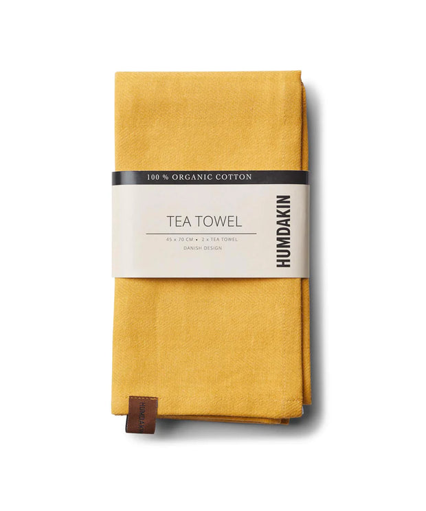 Humdakin Organic Tea Towel, 2 pack - Yellow Fall