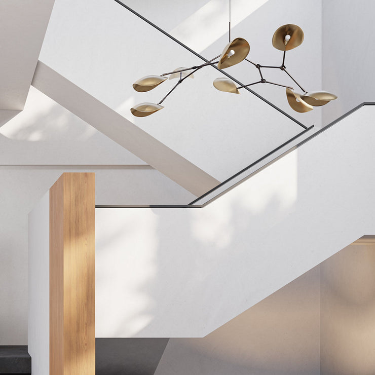 Stingray Chandelier - Brass - 101 CPH