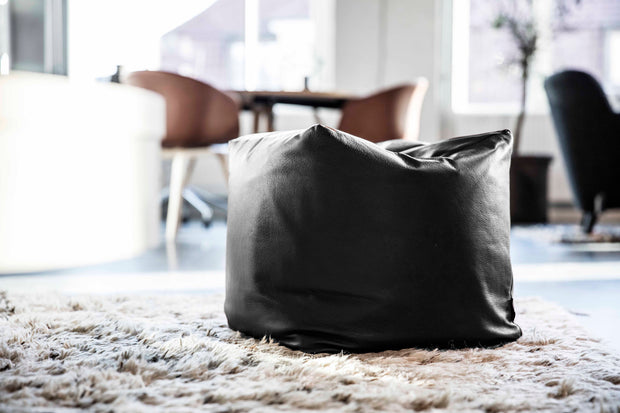 Bent Hansen Otto Pouf w/o button - Zenso Leather, Black