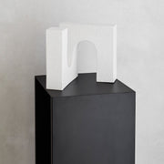 Perfect slim tall black side table for entryway Kristina Dam Studio