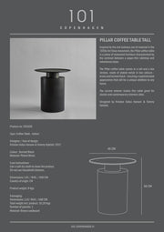 Pillar Table, Tall - Burned Black - 101 CPH