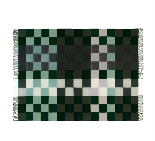 Silkeborg Uldspinderi Plain Beat 130x190 cm Throw 1223 Dark Greens