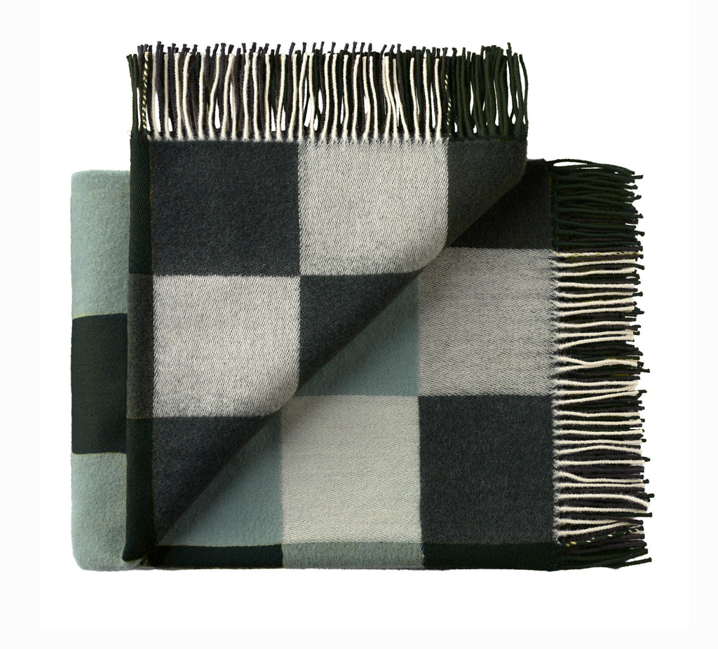 【現品限り一斉値下げ！】 Silkeborg NORMODE – Green Dark - Throw Beat Plain Uldspinderi 布団・毛布