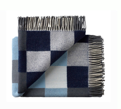 Silkeborg Uldspinderi Plain Beat 130x190 cm Throw 1225 Muted Blues