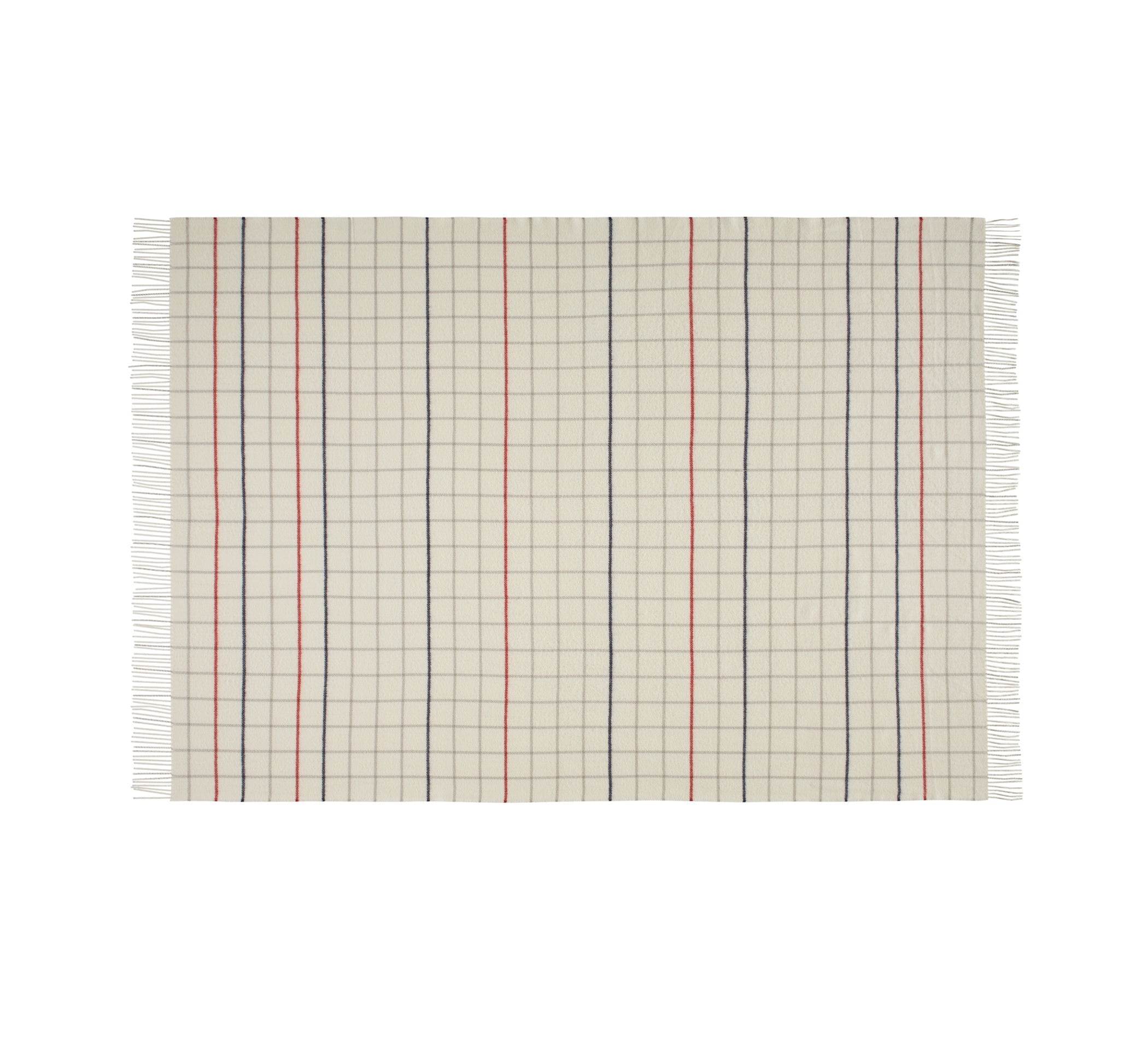 Silkeborg Uldspinderi Quito 130x200 cm Throw White Sailor Red 1999