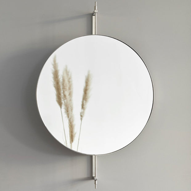 stainless steel round bathroom mirror rotating mirror kristina dam studio