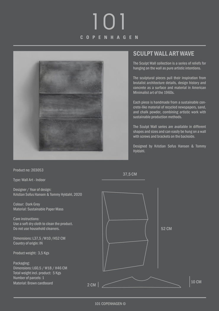 Sculpt Art - Wave, Mini - Dark Grey - 101 CPH