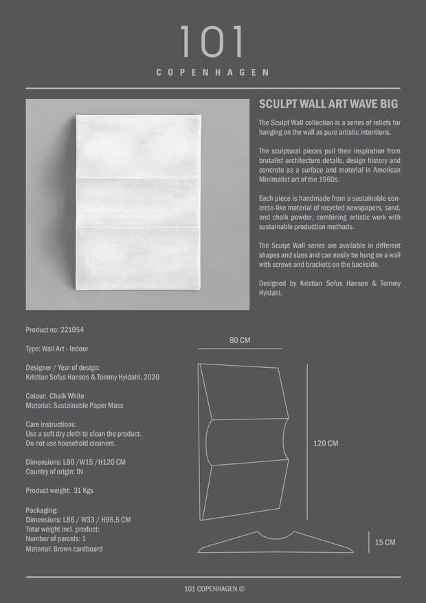 Sculpt Art, Wave, Big - Chalk White - 101 CPH