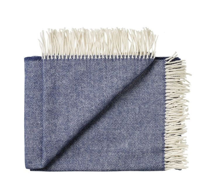 Silkeborg Uldspinderi Sevilla Throw 130x190 cm Throw 5269 Deep Ocean Blue