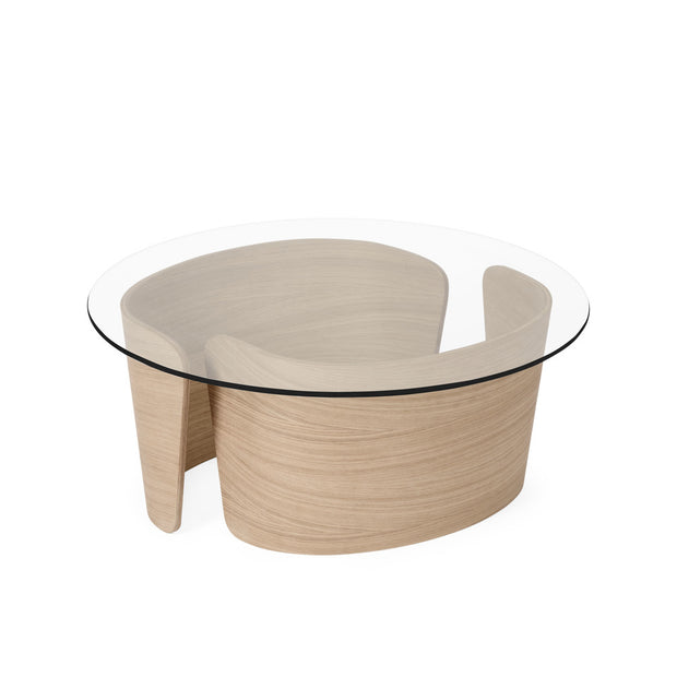 Sibast No 7 Lounge Table, Oak White Oil, Glass