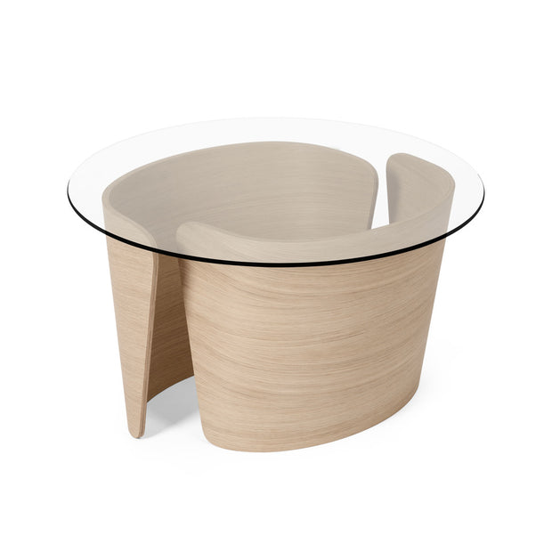 Sibast No 7 Lounge Table, Oak White Oil, Glass