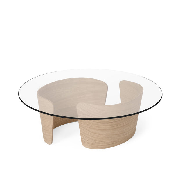 Sibast No 7 Lounge Table, Oak White Oil, Glass
