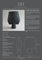 Sphere Vase Square,  Hexa - Black - 101 CPH