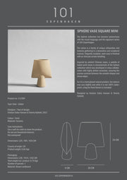 Sphere Vase Square, Mini - Sand - 101 CPH