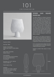 Sphere Vase Square Shisen, Big - Bone White - 101 CPH