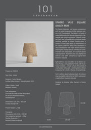 Sphere Vase Square Shisen, Mini - Bone White - 101 CPH