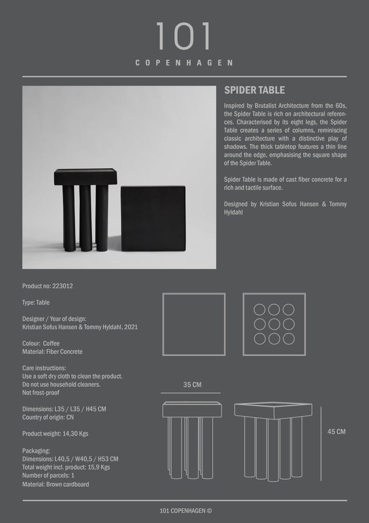 Spider Table - Coffee - 101 CPH