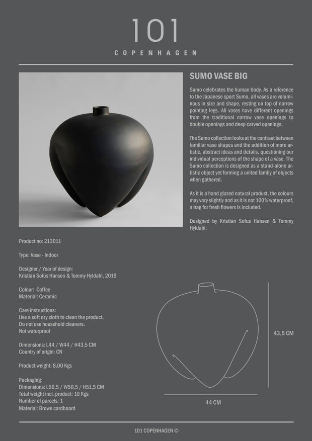 Sumo Vase, Big - Coffee - 101 CPH