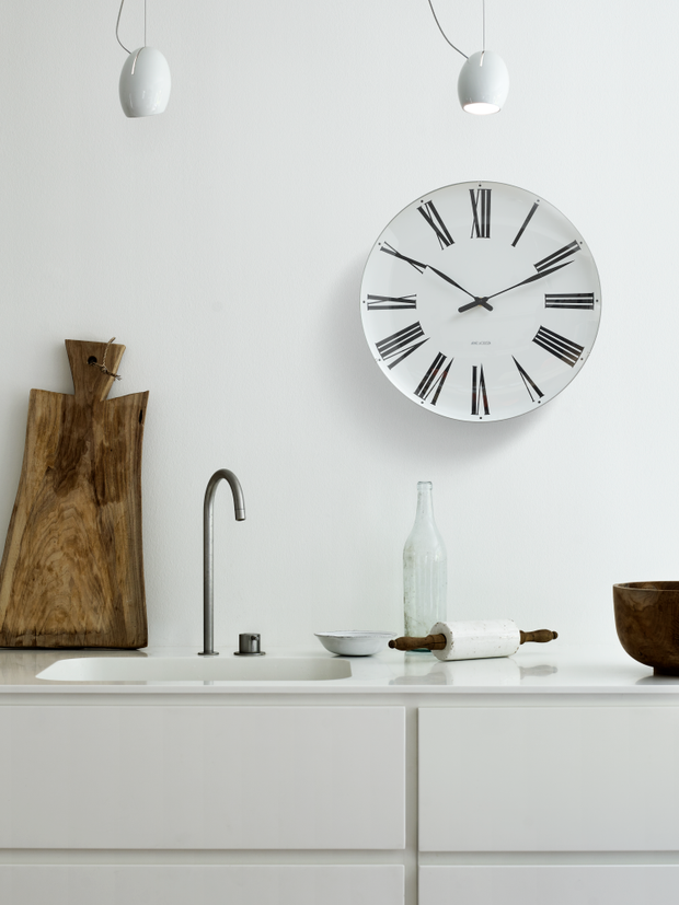 Arne Jacobsen Roman Wall Clock, 19"