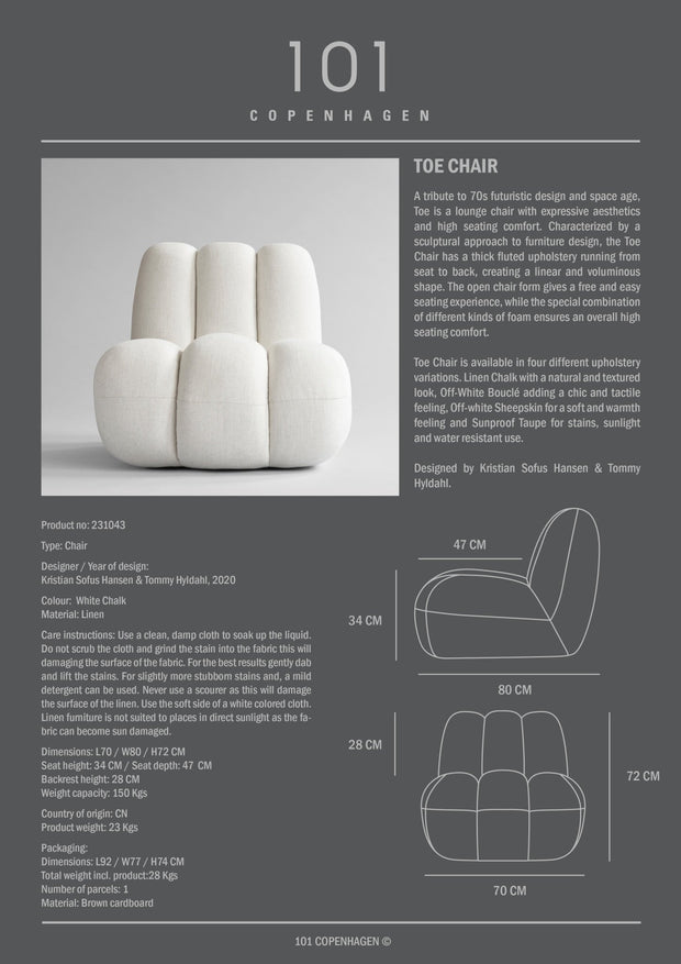 Toe Chair - Linen - 101 CPH