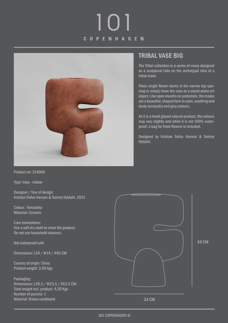 Tribal Vase, Big - Terracotta - 101 CPH