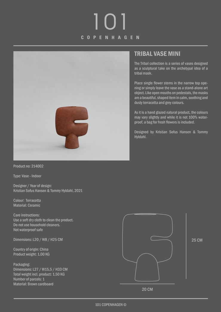 Tribal Vase, Mini - Terracotta - 101 CPH