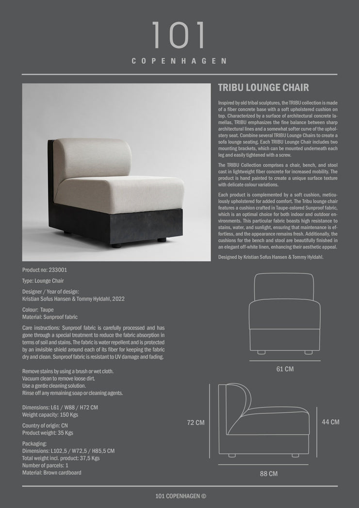 Tribu Lounge Chair - Coffee - 101 CPH