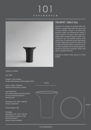 Trumpet Table, Tall - Calacatta - 101 CPH