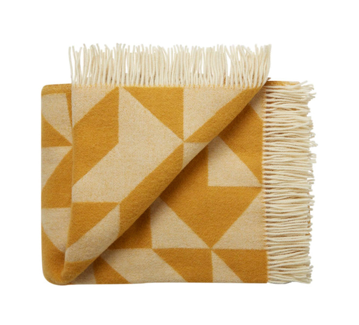 Silkeborg Uldspinderi Twist a Twill Throw 130x190 cm Throw 1176 Corn Yellow