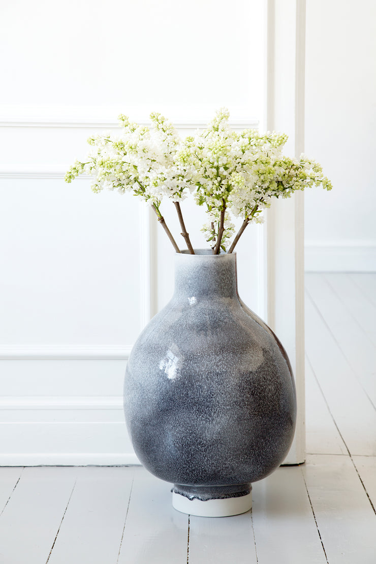Kähler Unico Floor Vase, Dark Grey, 20"