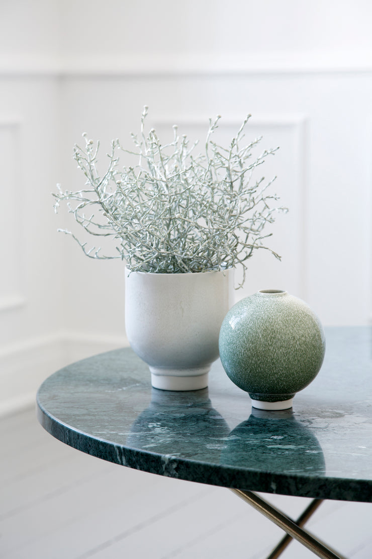 Kähler Unico Vase, Dark Green, 5"