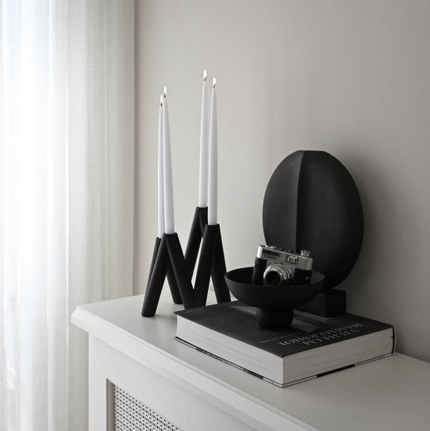 W Candle Holder - Black - 101 CPH