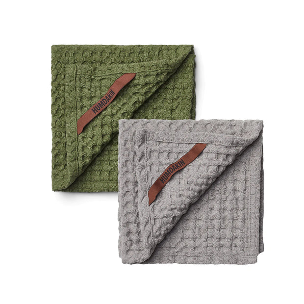 Humdakin Waffle Dishcloth - Fern, 2 pack