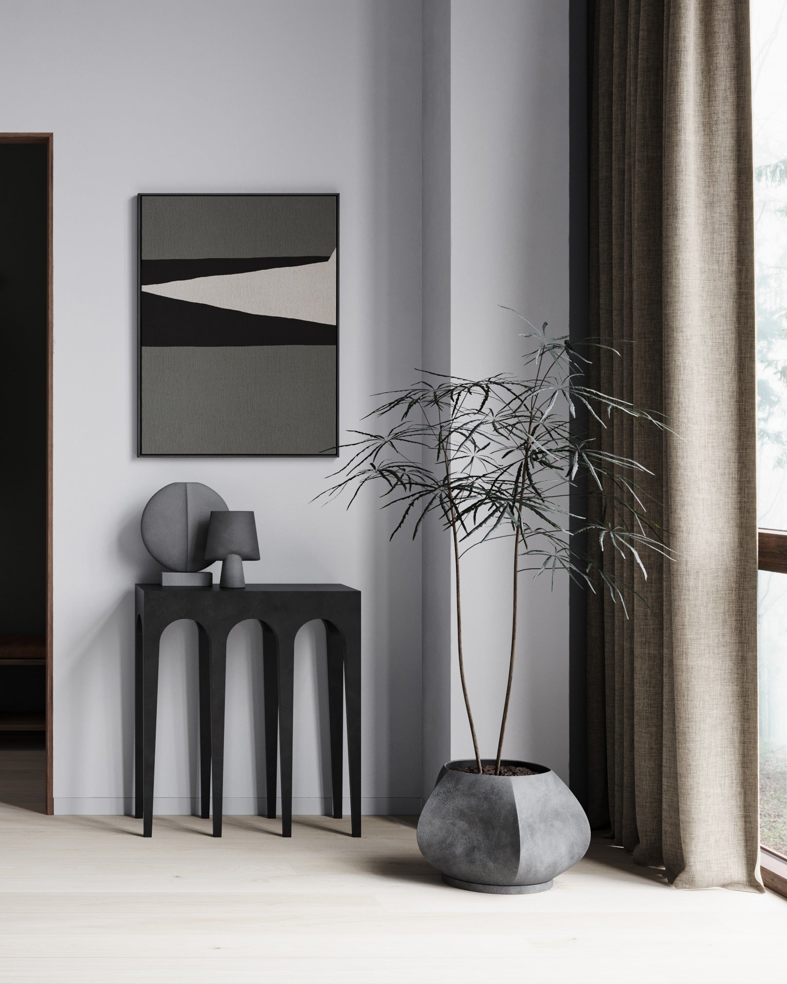 Sphere Vase Square, Mini - Dark Grey - 101 CPH