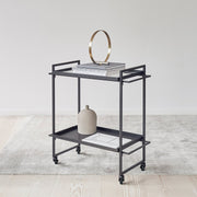 decorative black serving bar trolley cart kristina dam studio