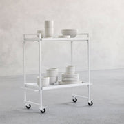 kristina dam studio white serving kitchen bar cart bauhaus trolley