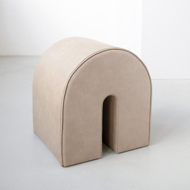 geometrical pouf leather kristina dam studio
