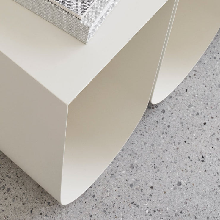 kristina dam studio small beige side table bedside table danish design