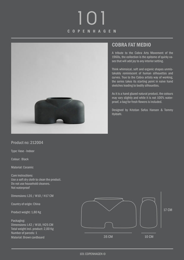 Cobra Fat, Medio - Black - 101 CPH