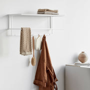 kristina dam studio white steel coat rack with shelf