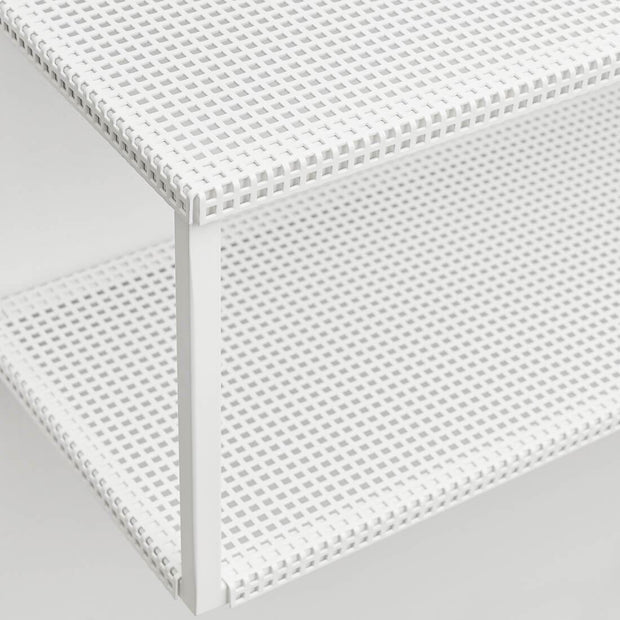 perforated grid white steel shelf kristina dam studio