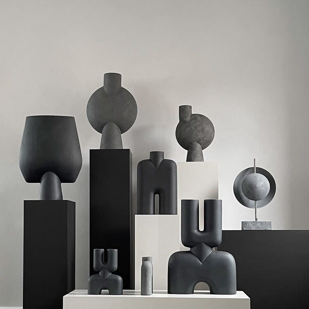 Sphere Vase Square,  Hexa - Black - 101 CPH