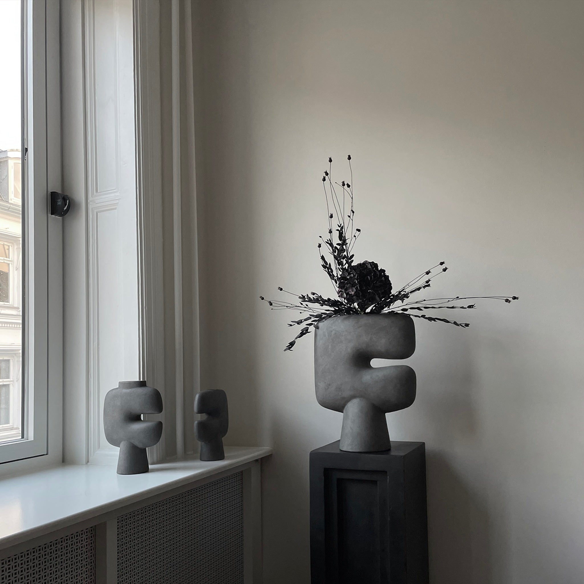 インテリア小物 Tribal Vase Medio Dark Gray