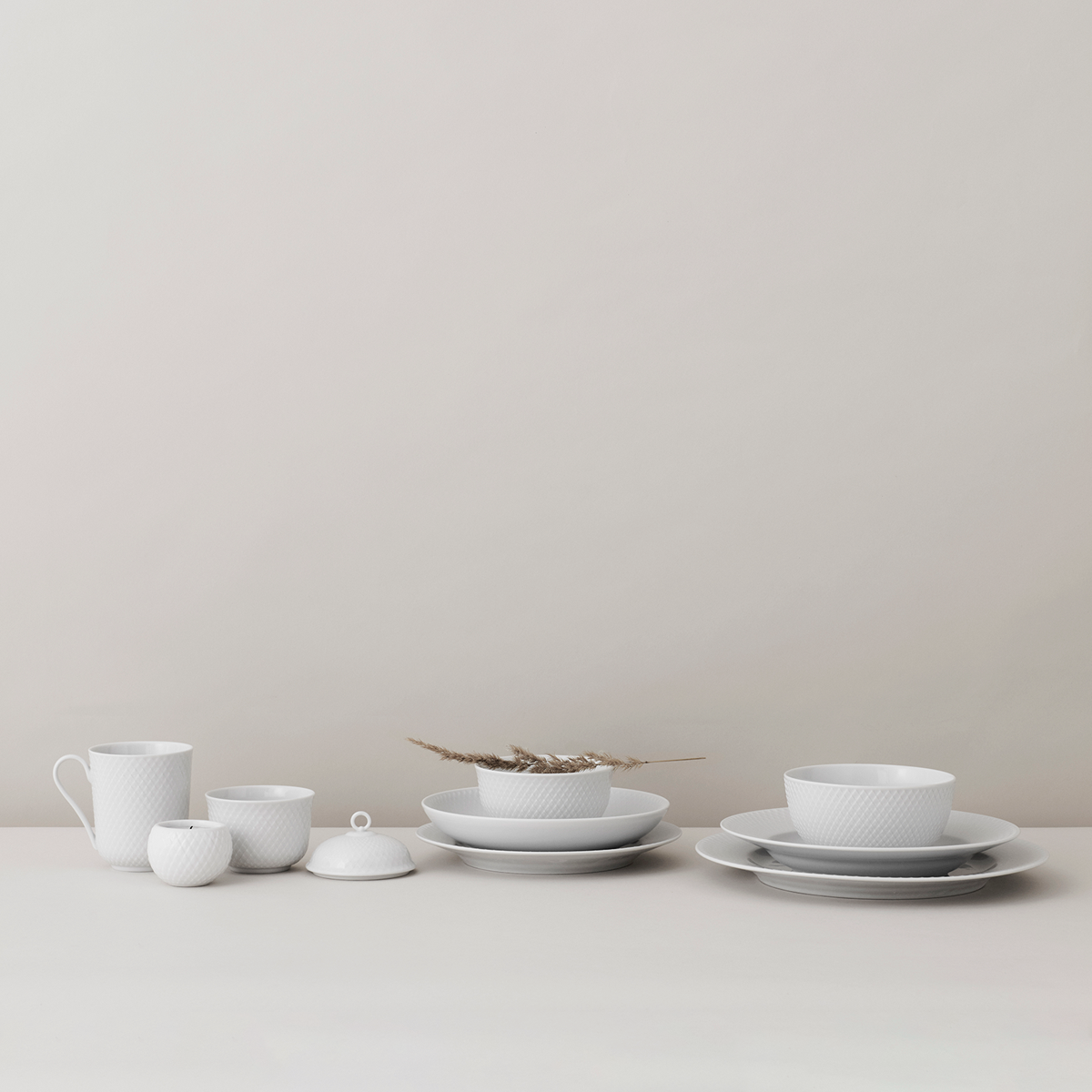 Lyngby-Rhombe-Coupe-Plate-8"-4Pcs.