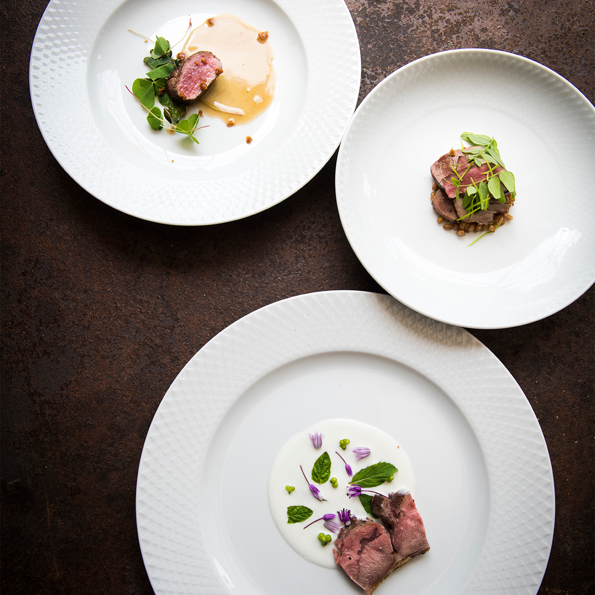 Lyngby-Rhombe-Coupe-Plate-8"-4Pcs.