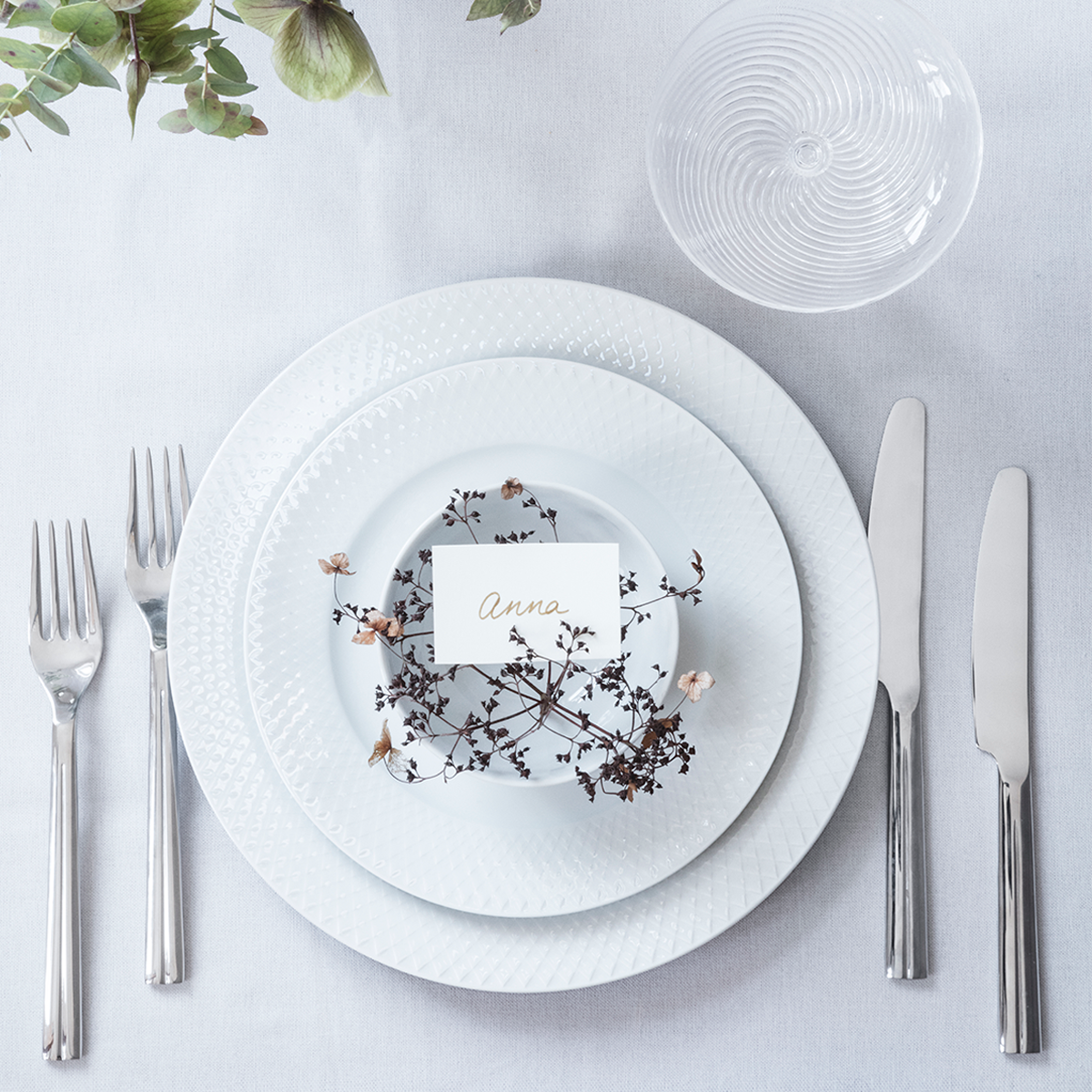 Lyngby-Rhombe-Plate-10.6"-4 Pcs.