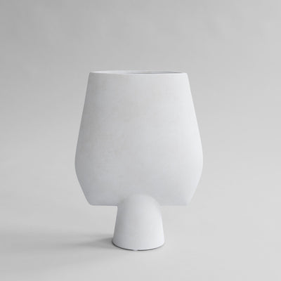 Sphere Vase Square, Big - Bone White - 101 CPH