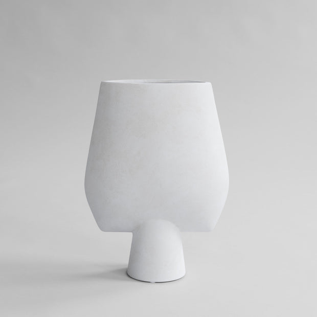 Sphere Vase Square, Big - Bone White - 101 CPH